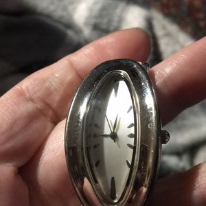 RLM Unique Sterling Silver Bezel & Leather Band with Sterling Closure Untested
